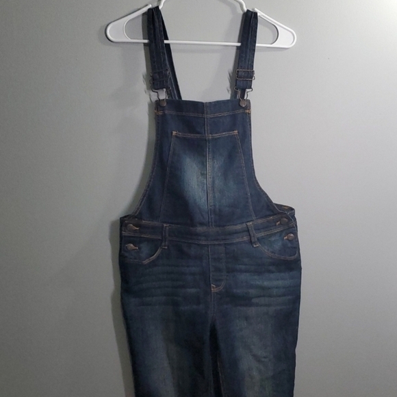 L.E.I Overalls Girls size XL X-large Blue Unisex youth Kids blue Jeans Lei - Picture 1 of 15